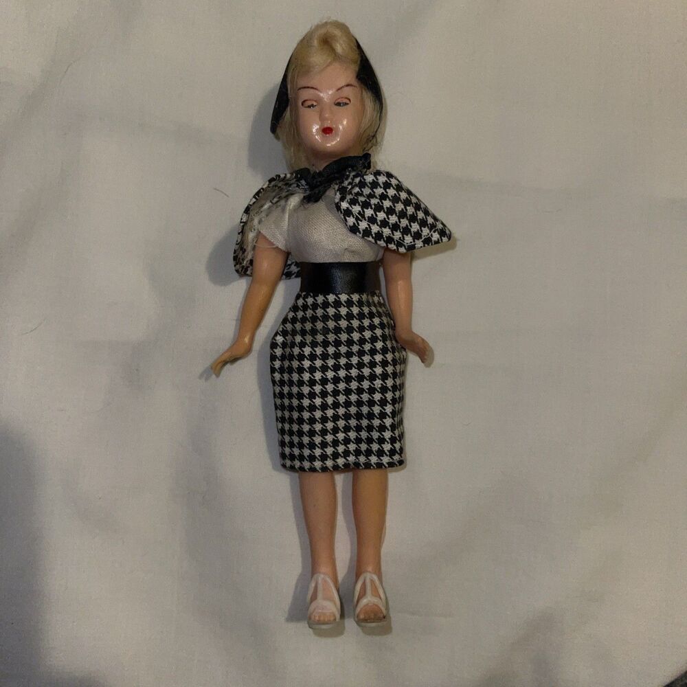 Italian Ottolini Doll Tiny 6.5” High Heel Fashion Hard Plastic VNTG 60’s